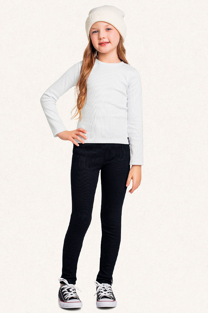 Legging em ribana minimalista