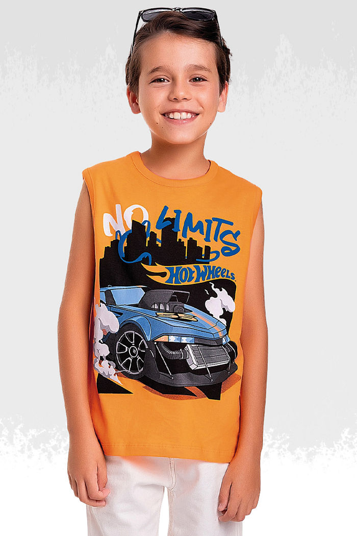 Regata em meia malha hotwheels