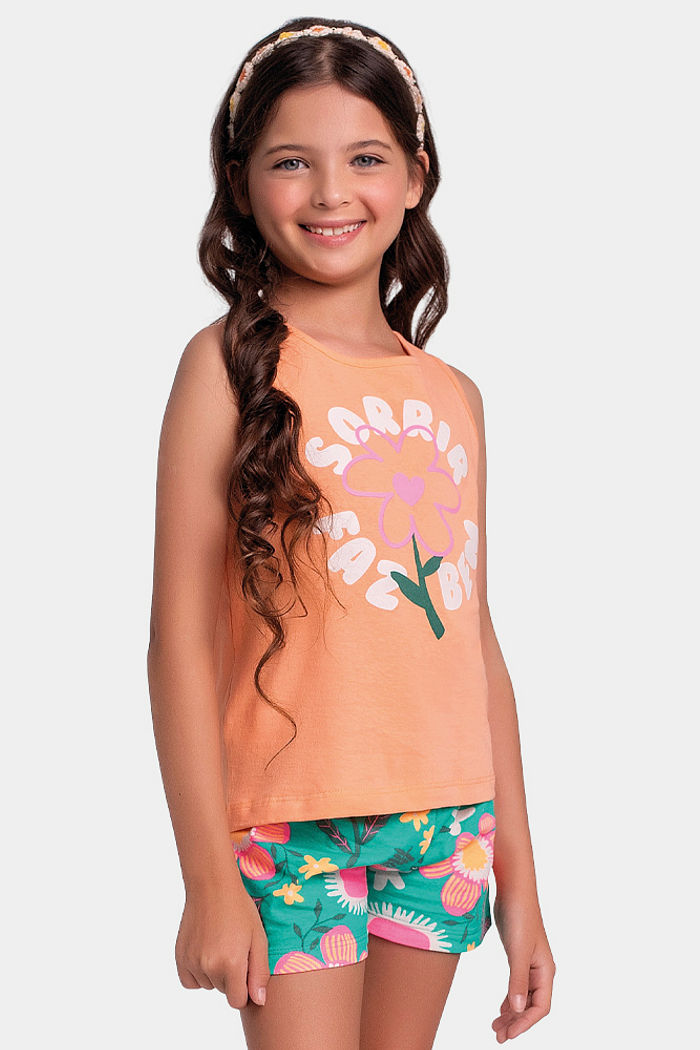 Conjunto regata e short de flor