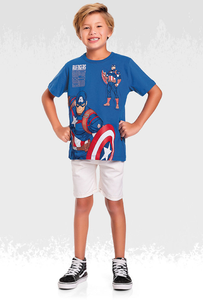 Camiseta vingadores meia malha