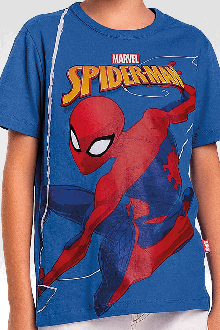 Camiseta meia malha spiderman