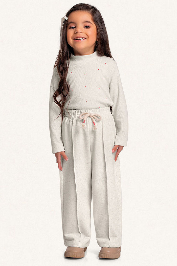 Blusa manga longa em ribana com strass