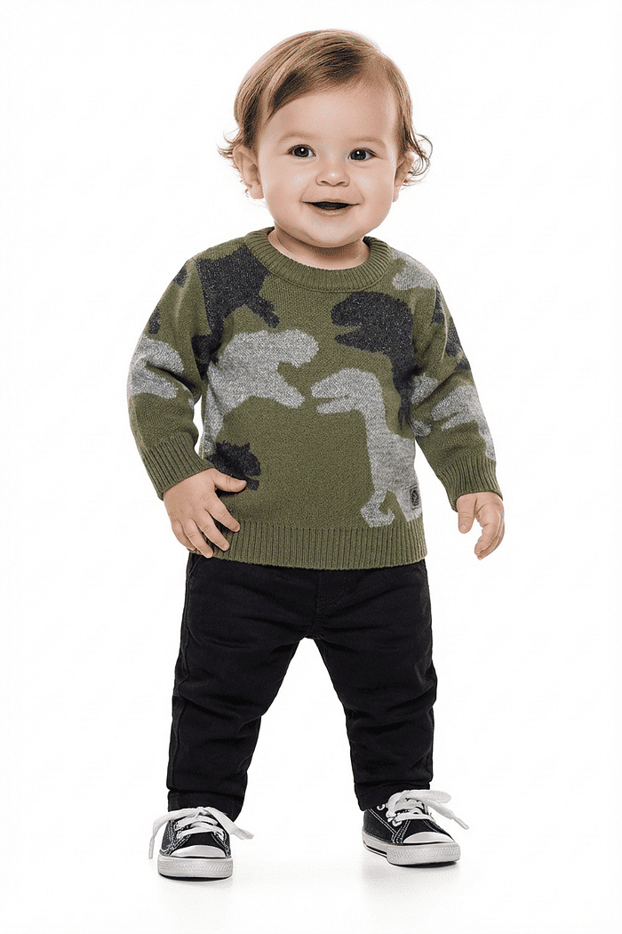 Casaco fechado em tricot