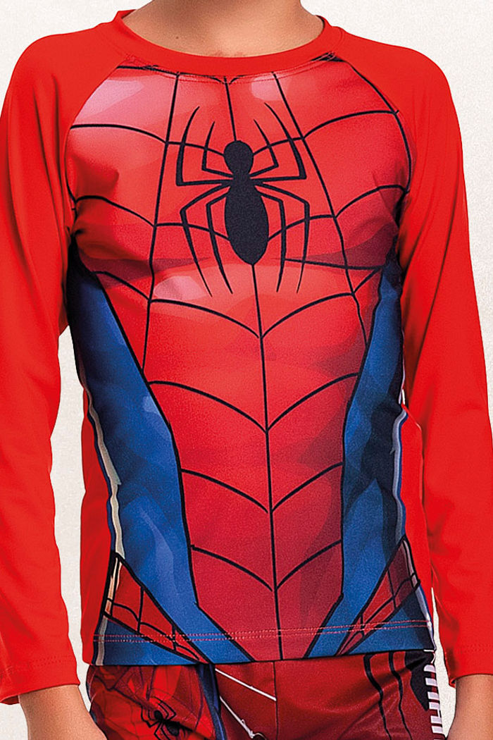 Camiseta manga longa homem-aranha praia