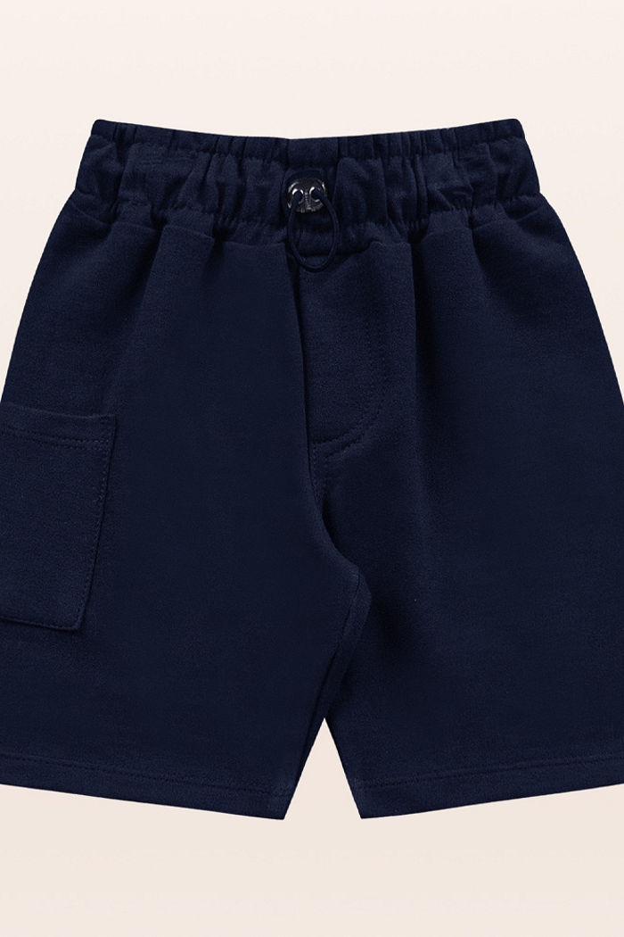 Bermuda em moletinho com elástico e bolso