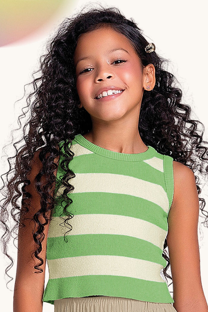 Regata em tricot listras