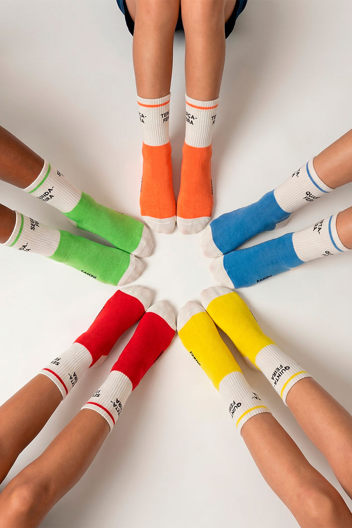 Kit meia cano curto dia da semana