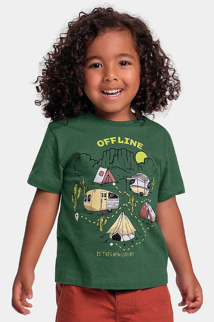 Camiseta desert com silk em relevo 3D