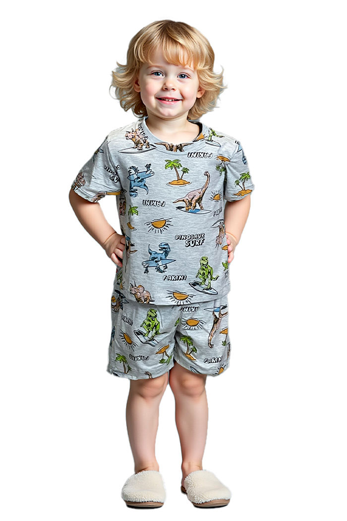 Conjunto Pijama Camiseta/Bermuda Dino