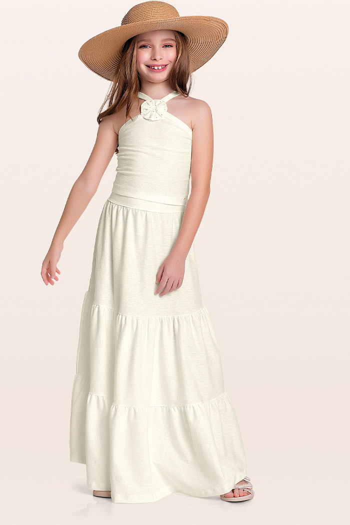 Conjunto regata e saia longa em malha florence