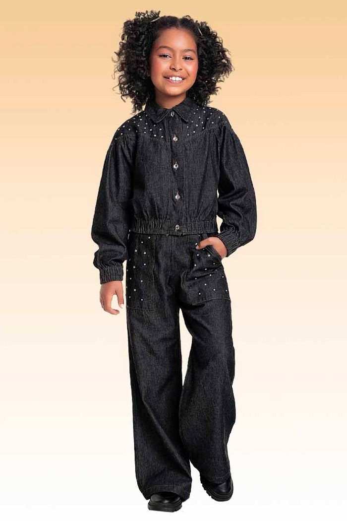 Calça wide leg em jeans