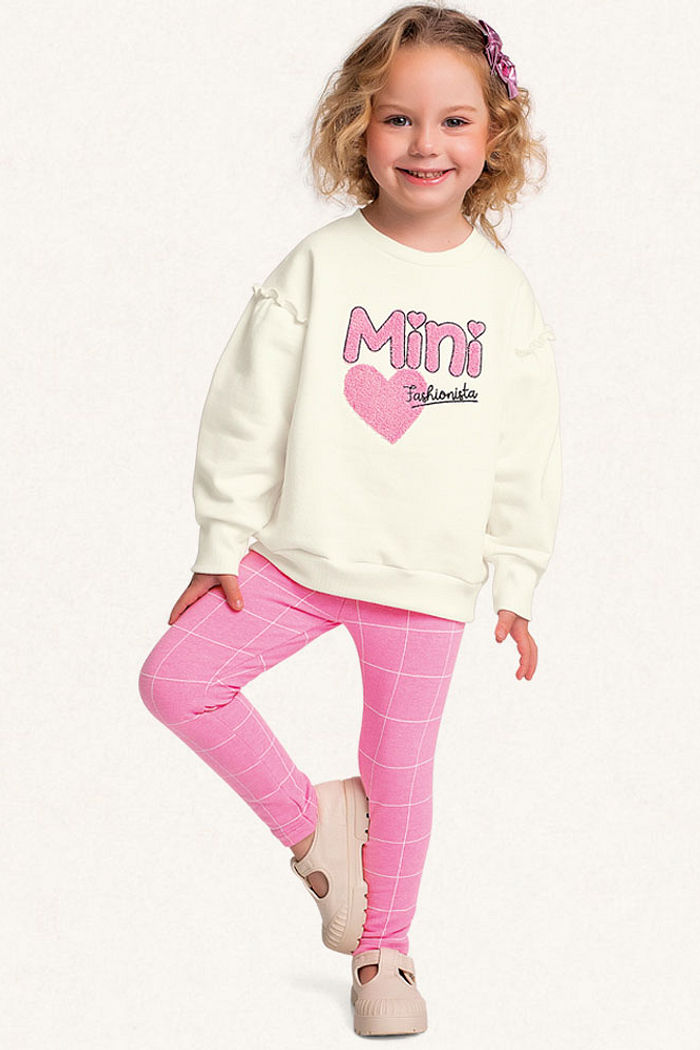 Conjunto blusão em moletom e legging em molecotton molinê fashionista