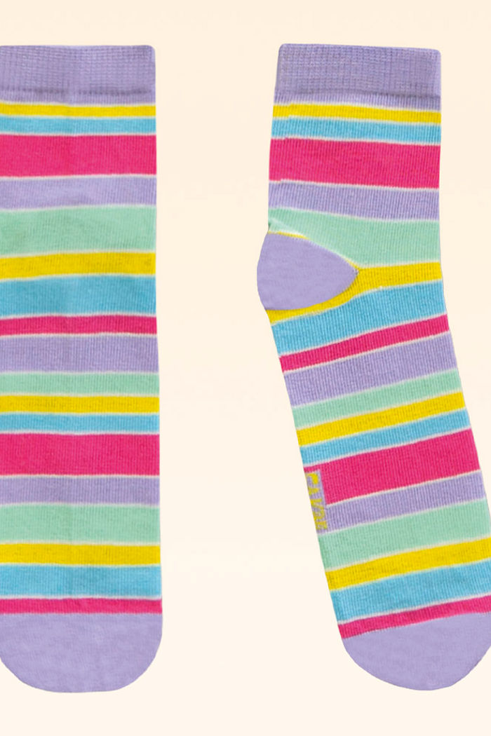 Meia cano curto listras