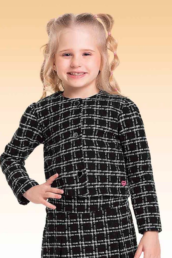 Casaco em tecido tweed