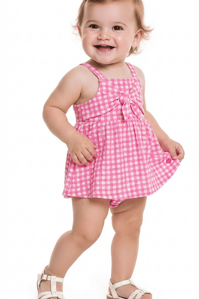 Body regata em malha florence xadrez