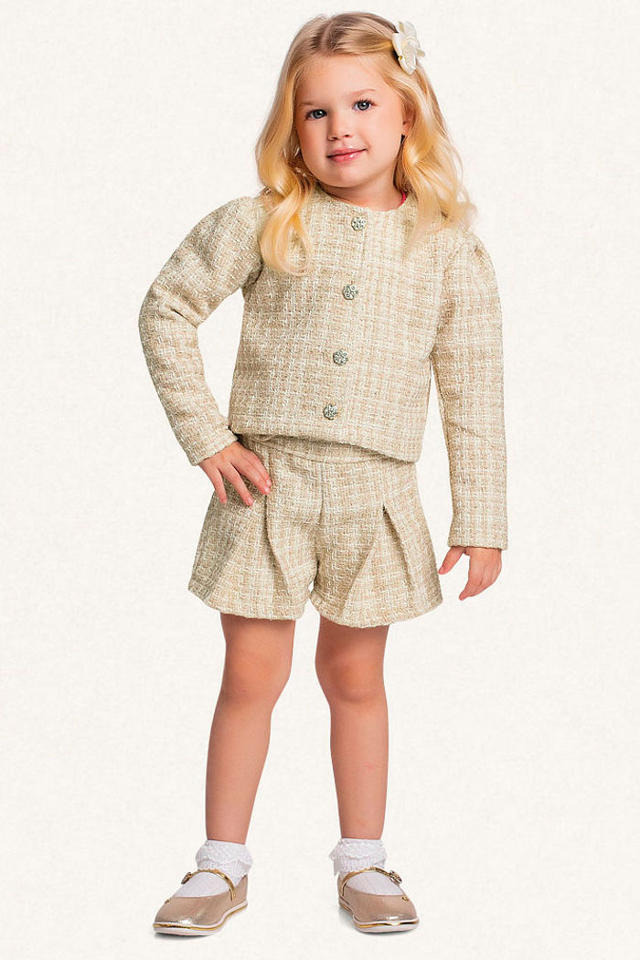 Casaco aberto em Tweed