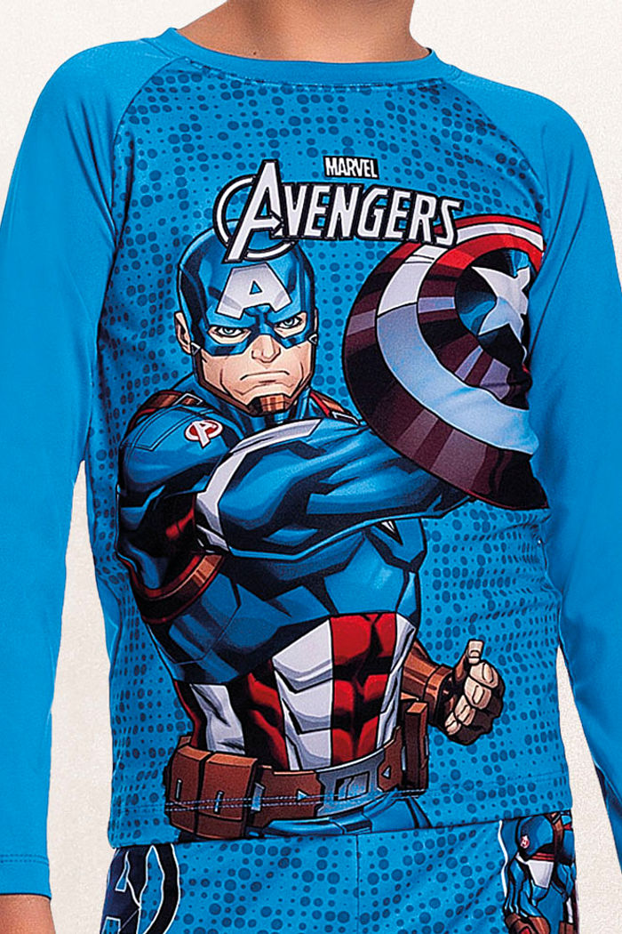Camiseta manga longa praia vingadores