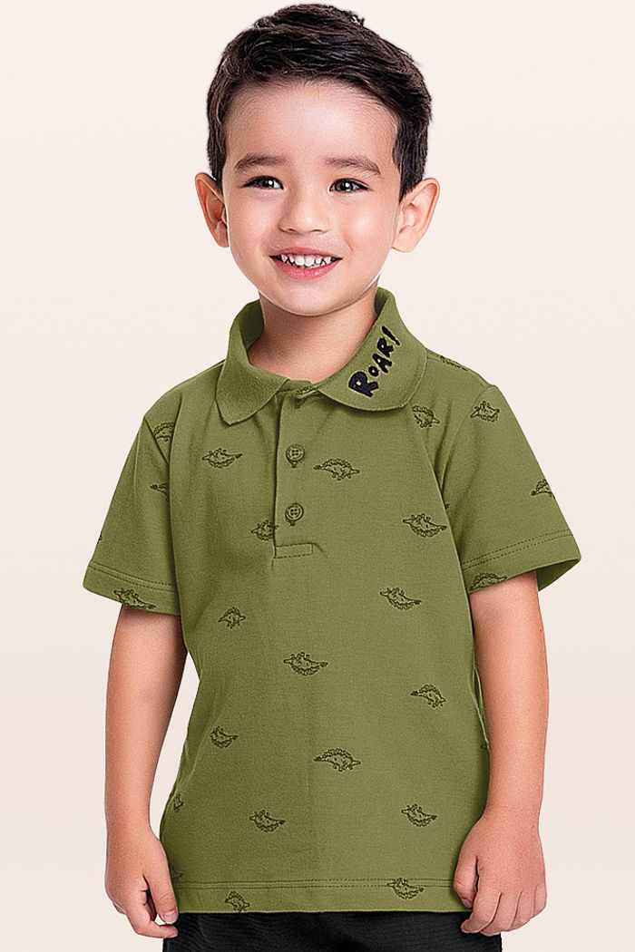 Camisa polo em meia malha piquet dino