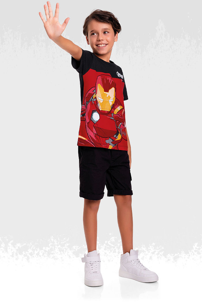 Camiseta em meia malha Vingadores