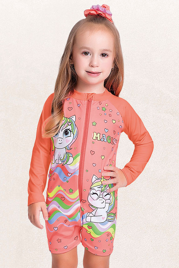 Macacão praia unicórnio