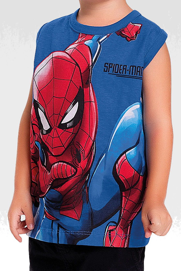 Regata em meia malha spiderman