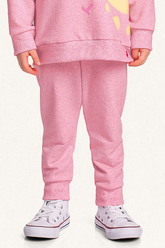 Conjunto blusão e calça em moletinho linho sol