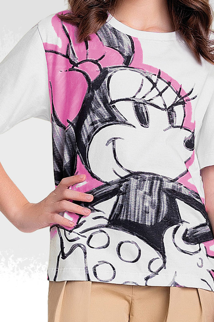 Blusa em meia malha minnie mouse