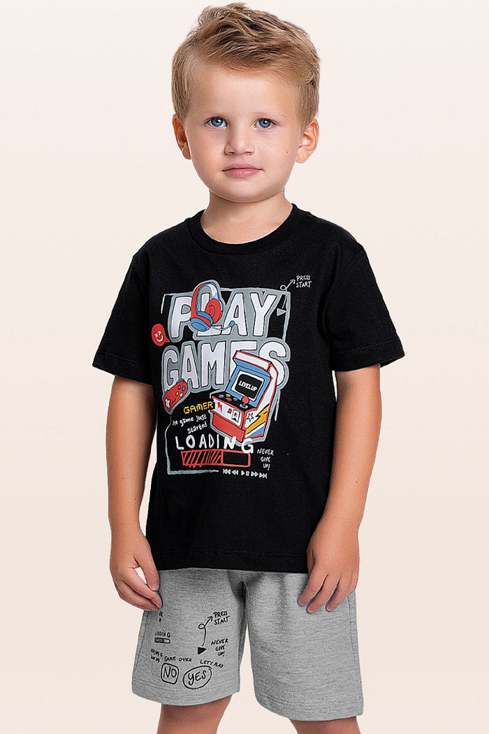 Conjunto camiseta e bermuda play games