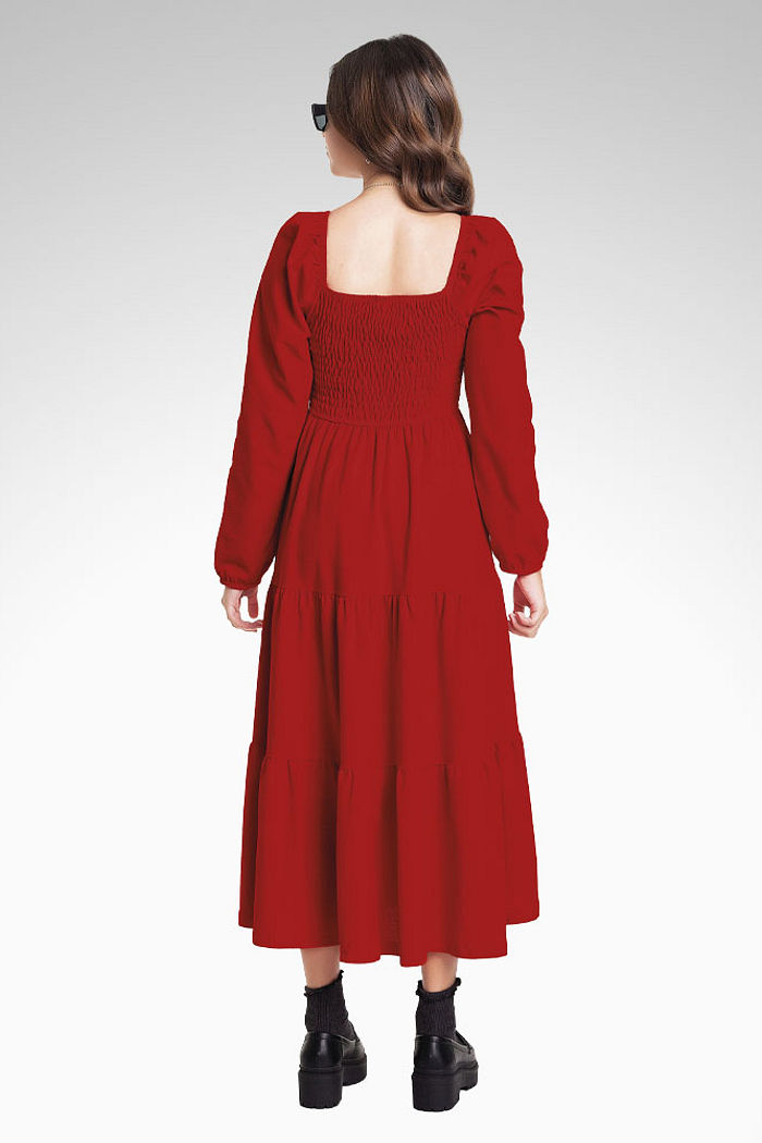 Vestido midi em malha florence