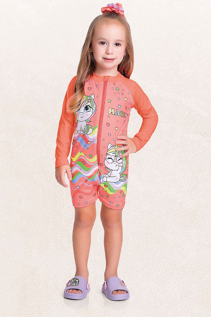 Macacão praia unicórnio