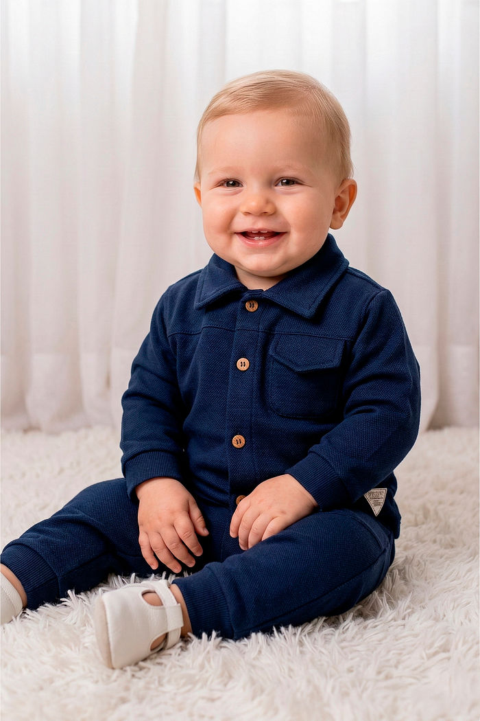 Conjunto casaco aberto e calça