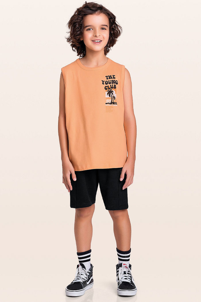 Conjunto regata e bermuda férias