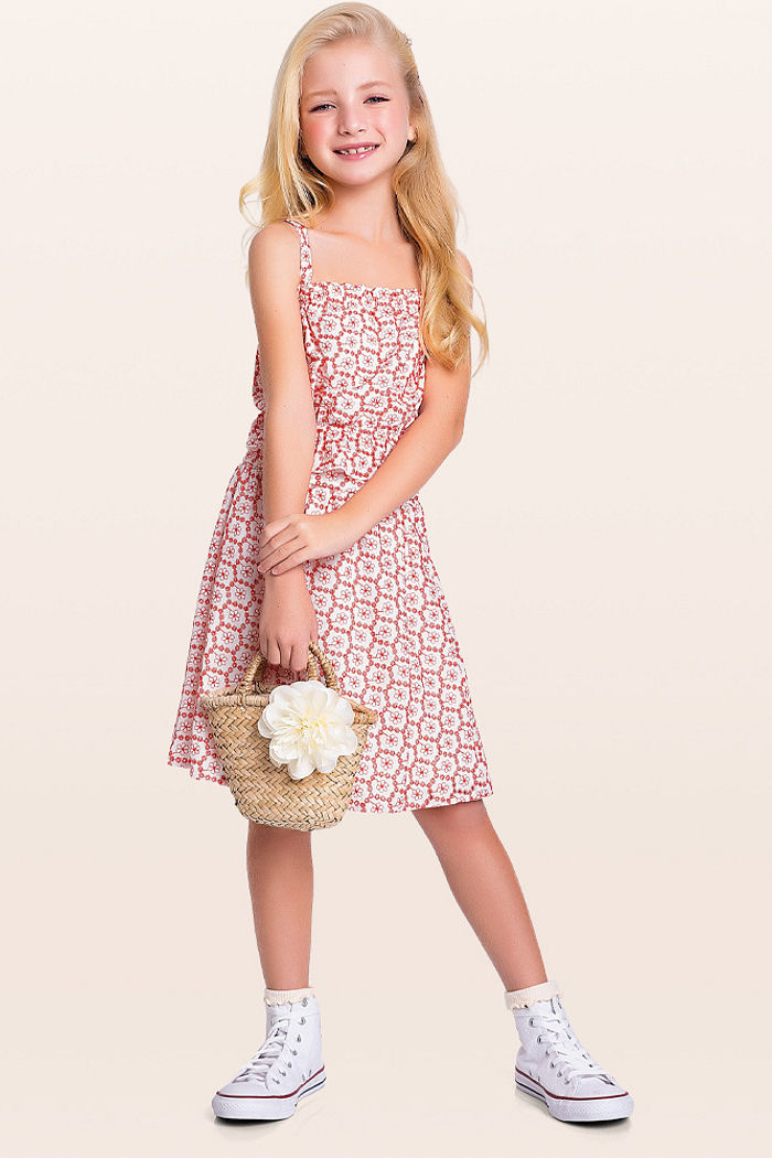 Conjunto regata e saia mini flor