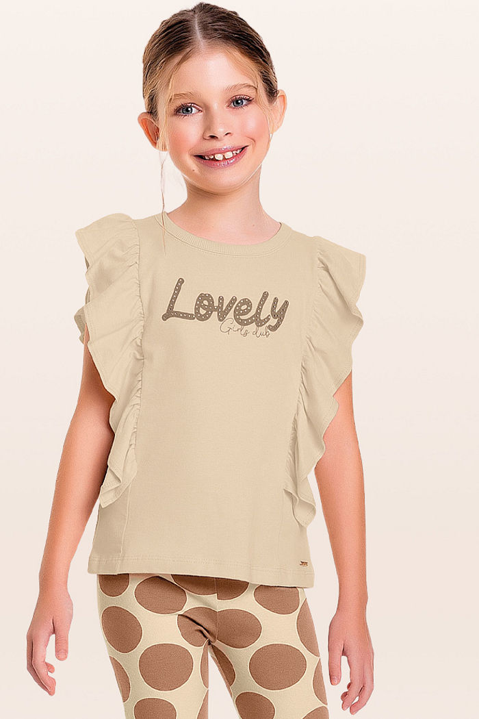 Conjunto blusa e capri lovely poá fashion