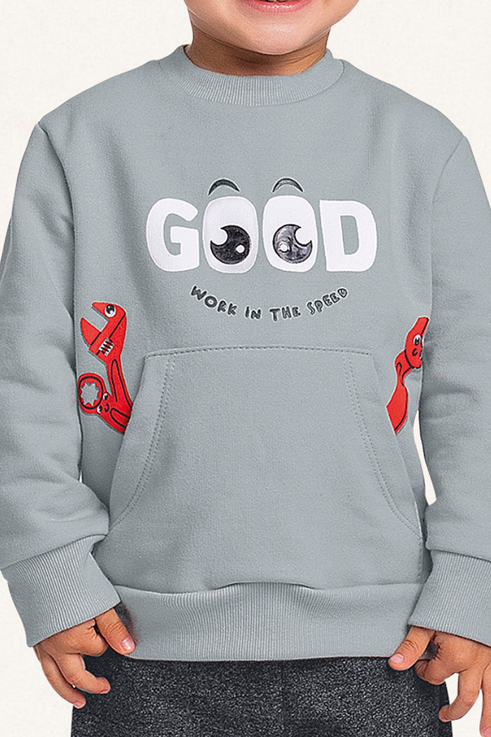 Conjunto blusão em moletom e calça em moletom molinê good work