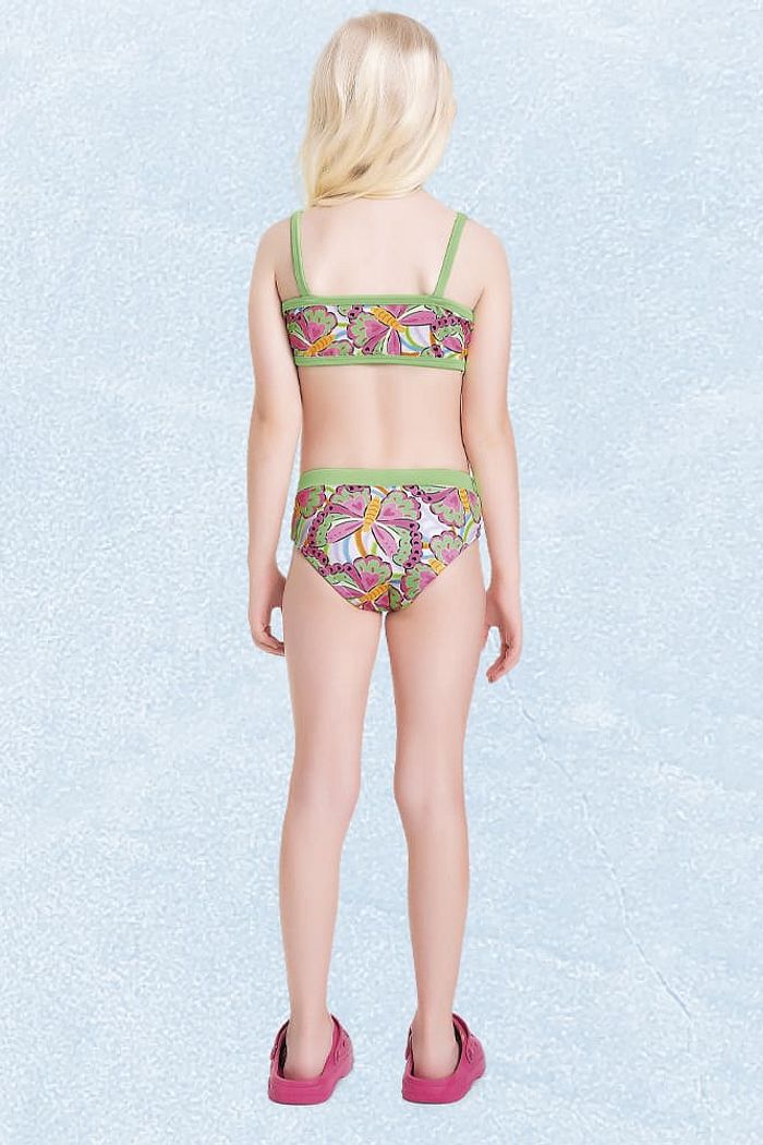 Conjunto blusa manga longa, top e calcinha com forro em cotton poliéster