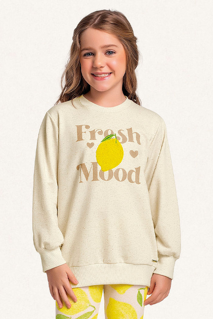 Conjunto blusão em moletinho linho e legging em molecotton linho fresh mood