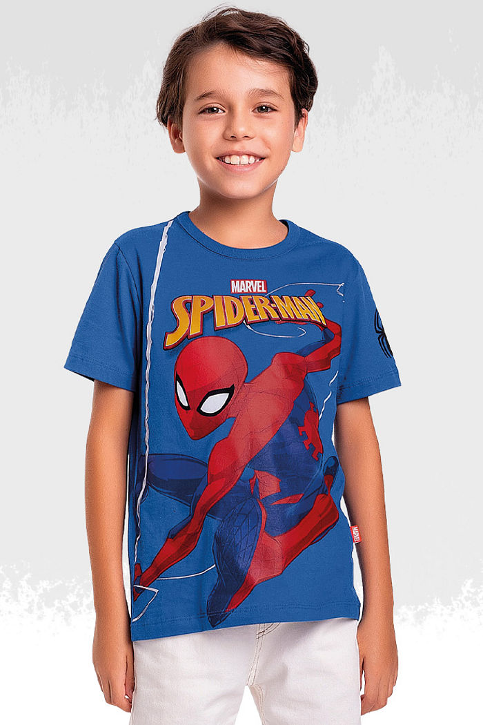 Camiseta meia malha spiderman
