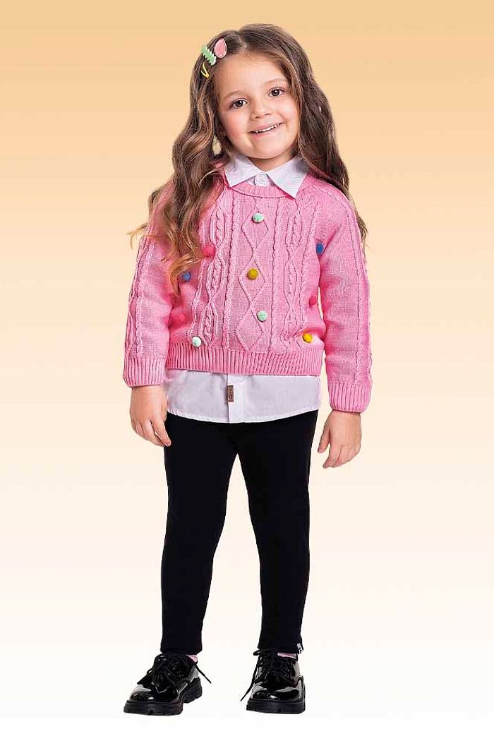 Casaco fechado em tricot