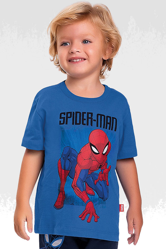Conjunto camiseta e bermuda homem-aranha