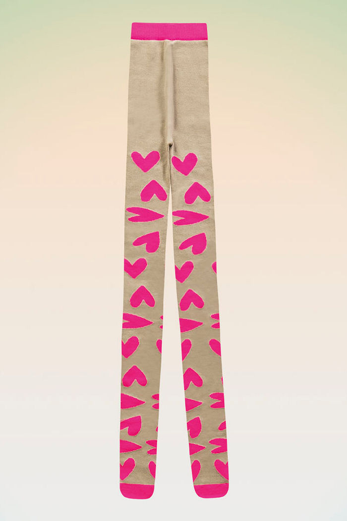 Meia calça corações