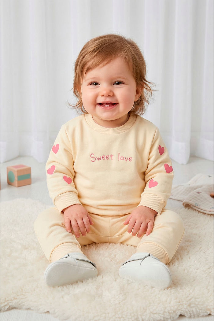 Conjunto blusão e calça em moletom 