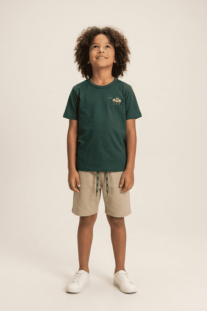 Conjunto camiseta e bermuda Safari