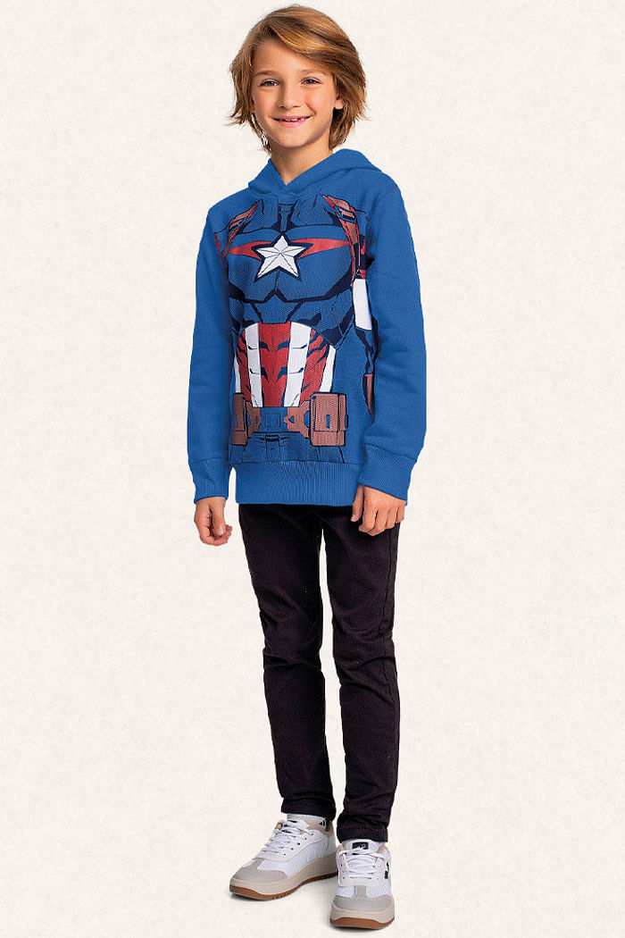 Blusão com capuz em moletom Os Vingadores