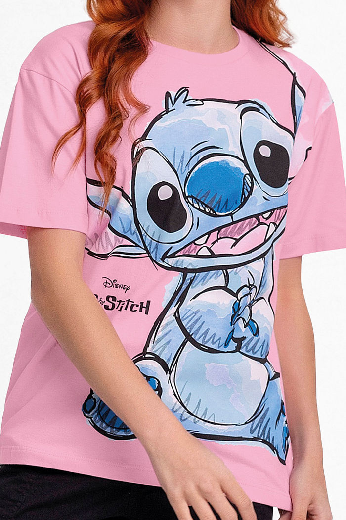 Blusa Stitch em meia malha