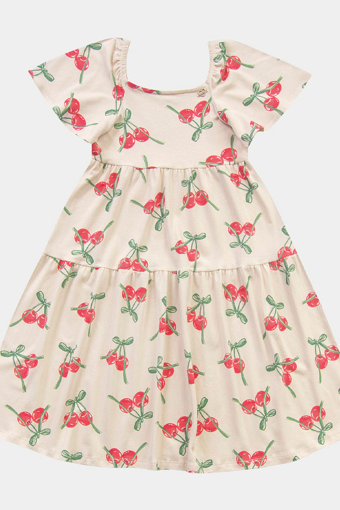 Vestido midi de cereja