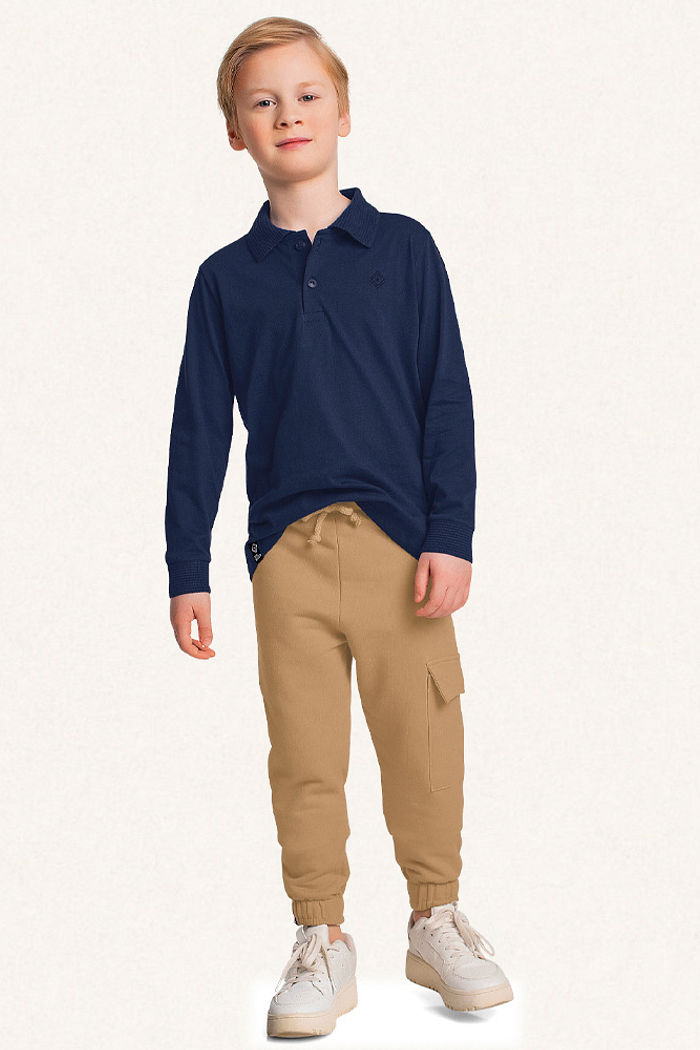 Camisa polo em meia malha minimalista