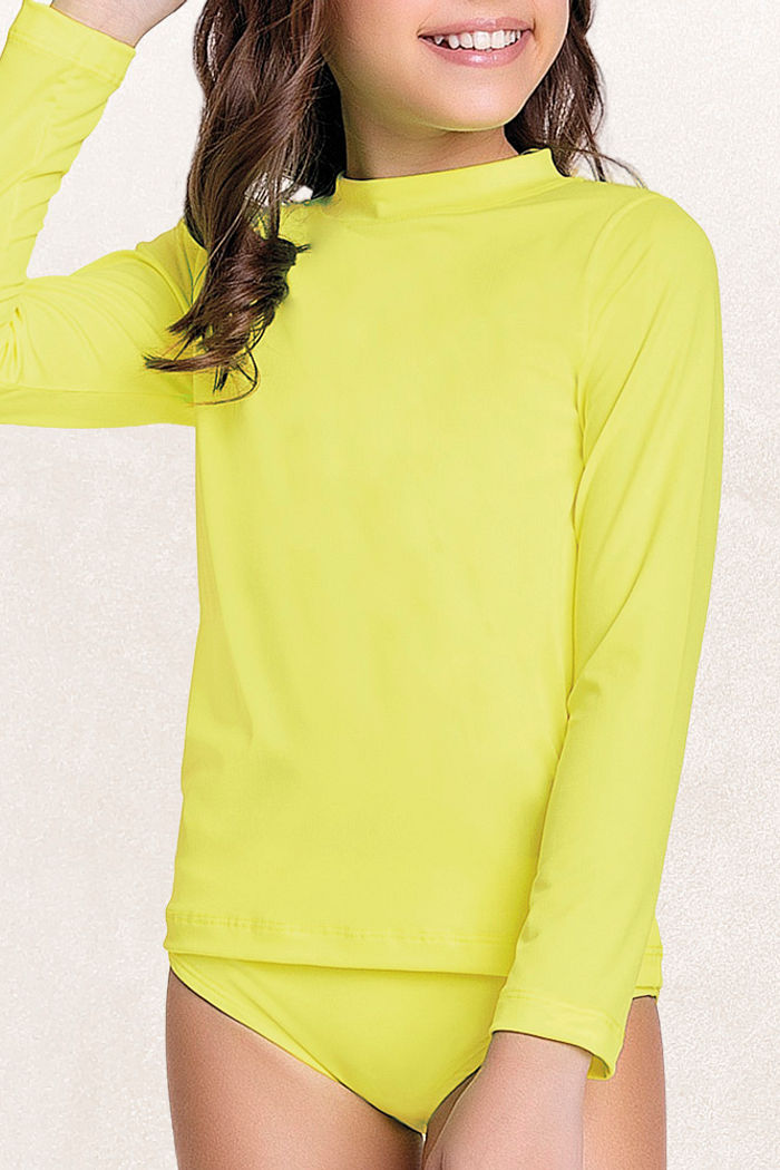 Conjunto blusa manga longa e calcinha praia