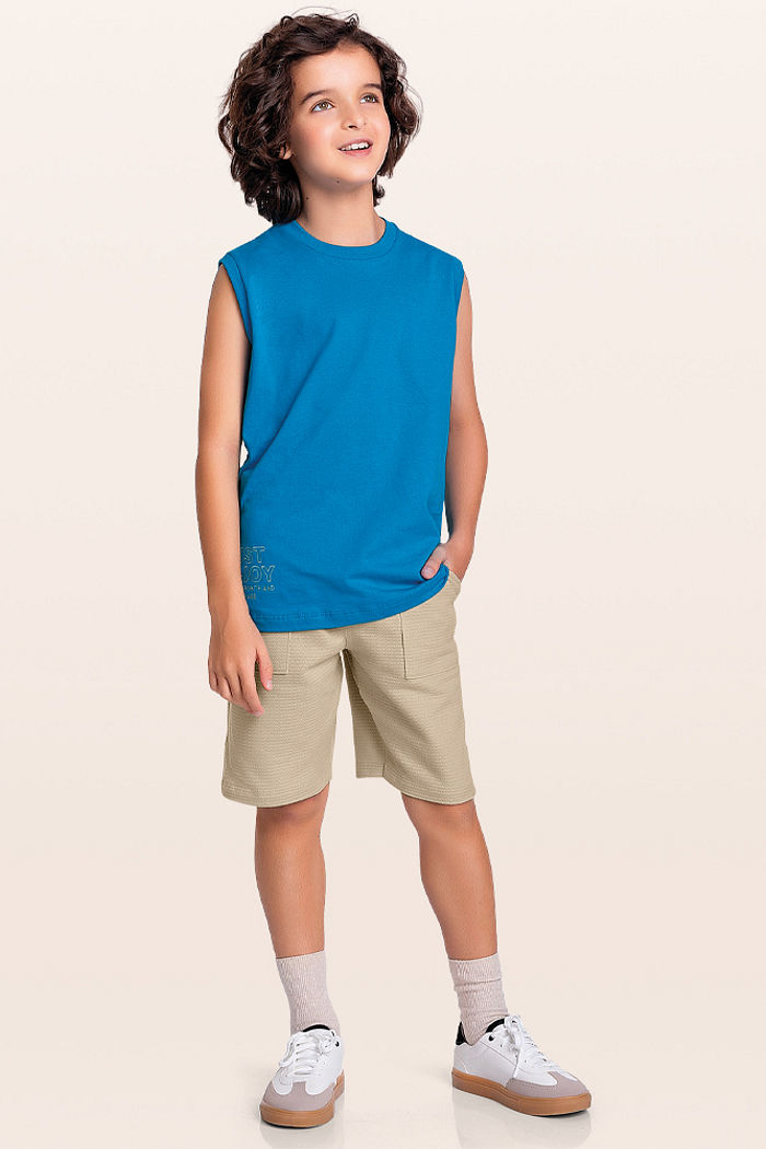 Conjunto regata e bermuda just enjoy