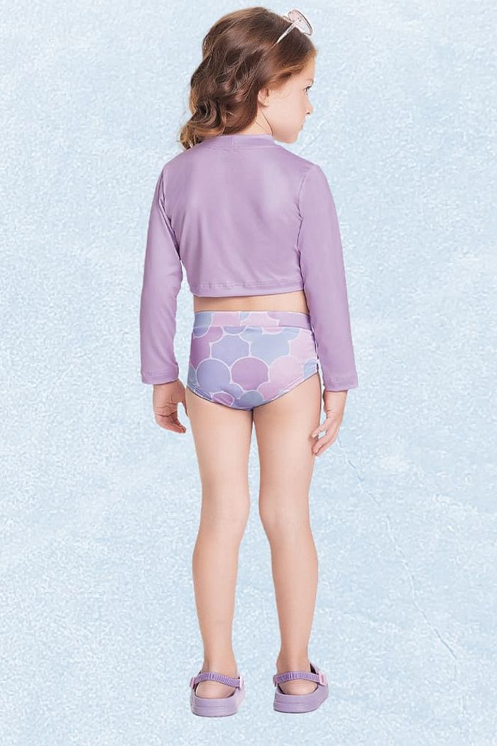 Conjunto blusa manga longa e calcinha com forro em cotton poliéster Minnie